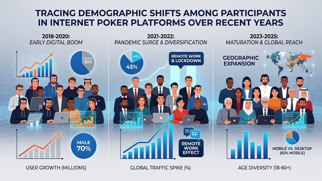 Chart illustrating geographic growth in online poker participation across regions from 2021 through 2026